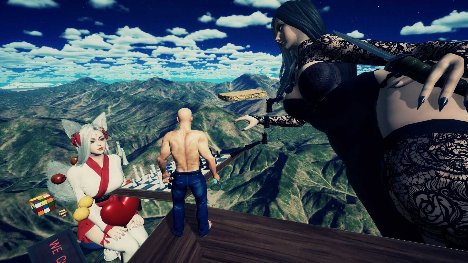 秃头男子攀登/Bald Man Climbs Up_1