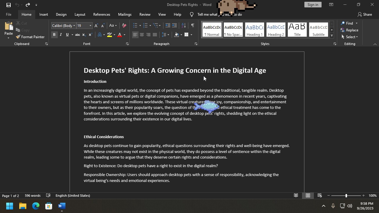 桌面宠物/Desktop Pet Project_1