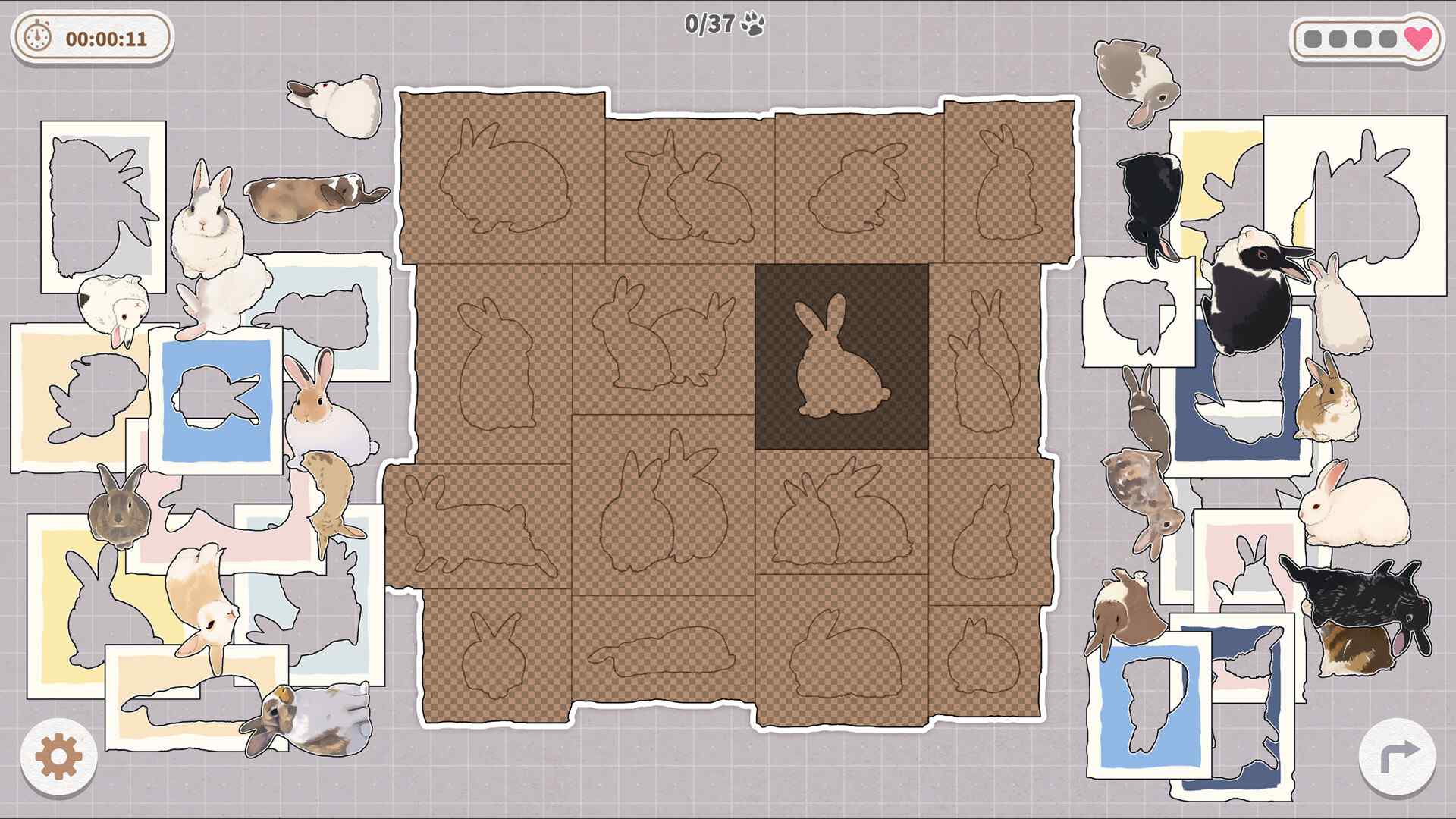 挤在一起的兔兔/Bunnies Huddled Together_4